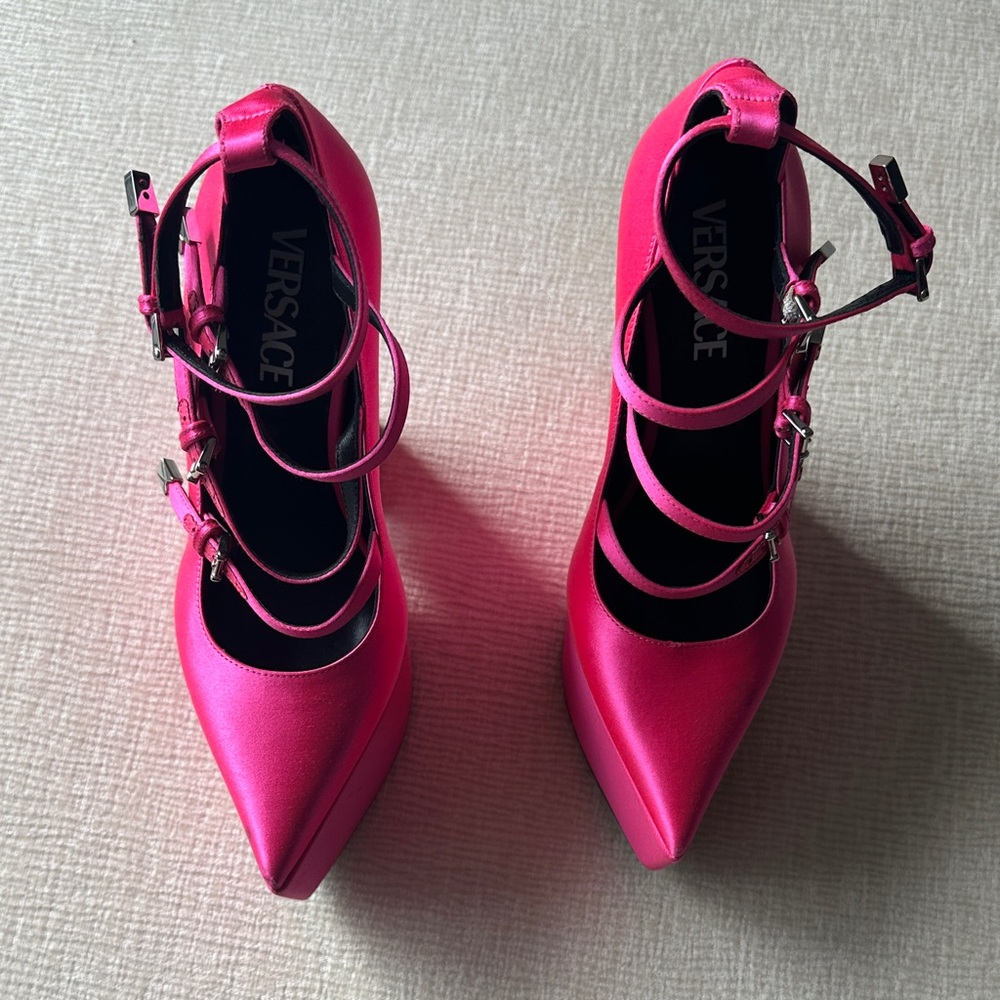 Versace Fuchsia Strappy Heels